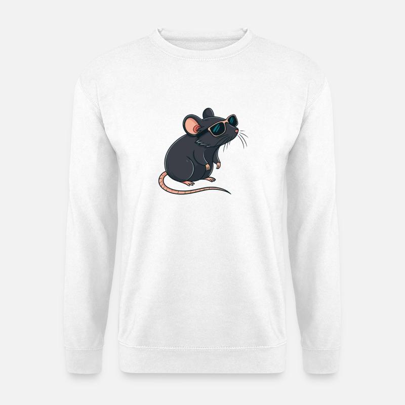 Rat chic sunglasses - Unisex Sweatshirt - white