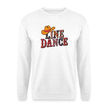 Line Dance Farbenpracht mit Cowboyhut - Unisex Pullover - Weiß - Vorne