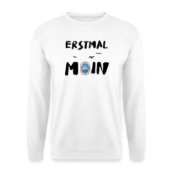 Tout d’abord, Moin Spruch Norddeutsch Platt - Sweat-shirt Unisexe - blanc - Devant