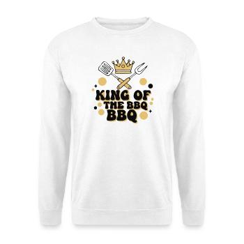 Le vrai roi du barbecue grillé - Sweat-shirt Unisexe - blanc - Devant