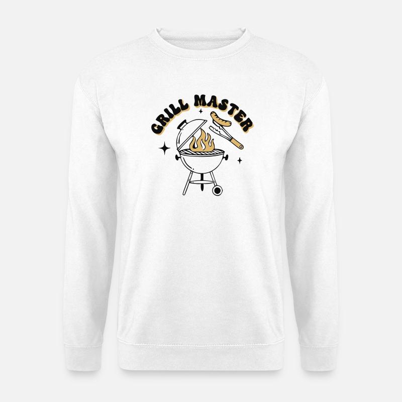 Witziger Grill Master BBQ Papa - Unisex Pullover - Weiß