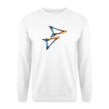 Trikot Design Dreieck Blau Orange Sportlich Stil - Unisex Pullover - Weiß - Vorne