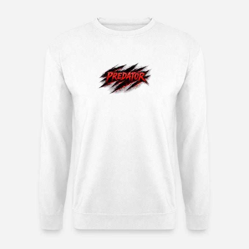Raubtier-Kratz Retro-Style - Unisex Pullover - Weiß
