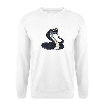 Serpent Lunettes de Soleil - Sweat-shirt Unisexe - blanc - Devant