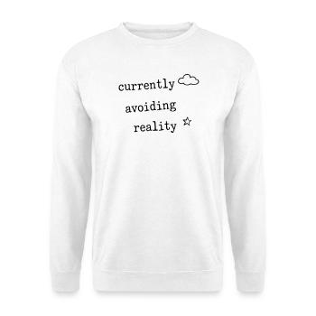 Derzeit vermeide ich das Reality-Witz-Shirt - Unisex Pullover - Weiß - Vorne