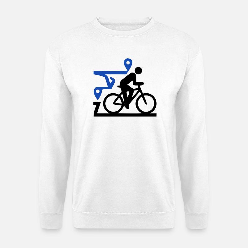  Epische Fahrrad Tour Route Map - Unisex Pullover - Weiß