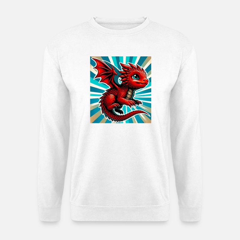 Drache - Unisex Pullover - Weiß