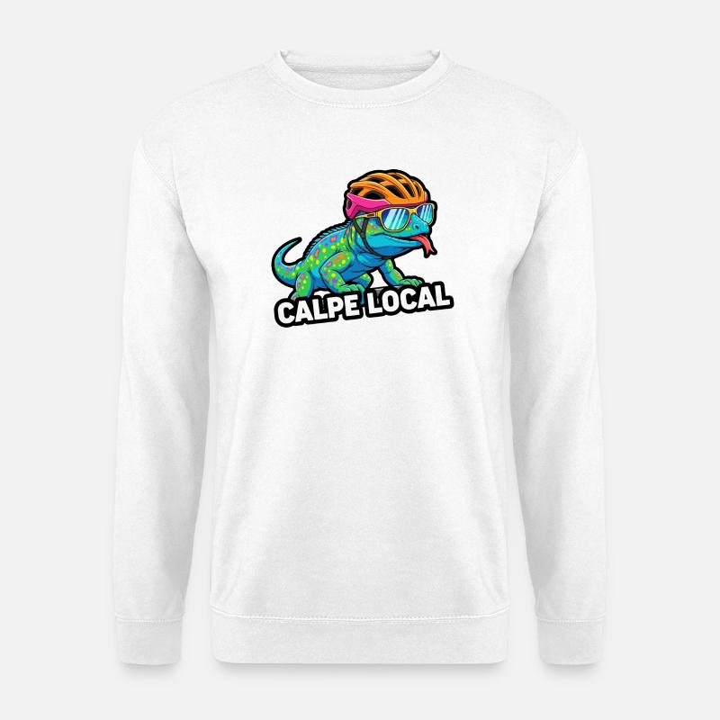 Calpe Local Cycling Lizard - Unisex Pullover - Weiß