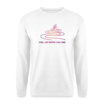 Coll de Rates Calling Cyclist Line Art - Unisex Sweatshirt - white - Front