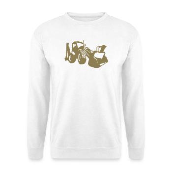 Chargeuse sur pneus d’excavatrice Opérateur d’équipement de construction Silhouette - Sweat-shirt Unisexe - blanc - Devant