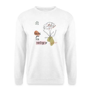 Thank you greetings - Unisex Sweatshirt - white - Front