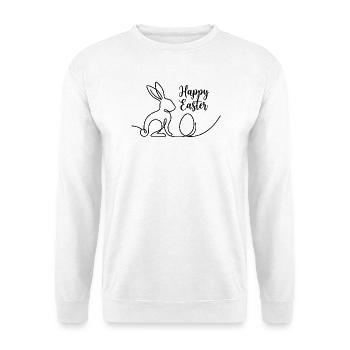 Happy Easter, Cute Bunny Easter Shirt - Unisex Pullover - Weiß - Vorne