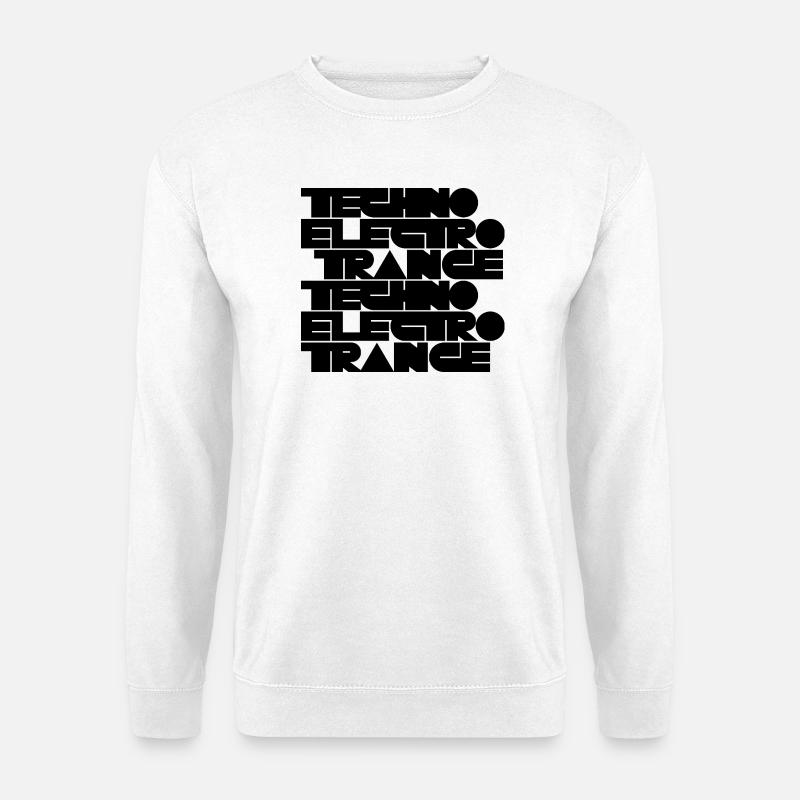 Techno Electro Trance music - Unisex Sweatshirt - white