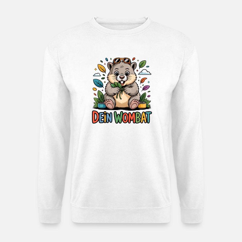 Dein Wombat - Unisex Pullover - Weiß
