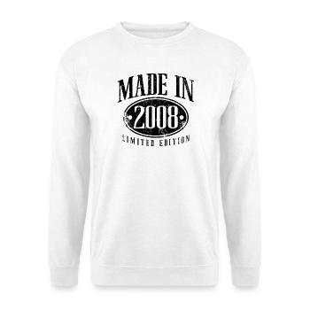 Made in 2008 Vintage Vintage Birthday Gift - Unisex Sweatshirt - white - Front