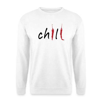 Chili Pepper Minimal Spicy Typography Food Design - Unisex Sweatshirt - white - Front
