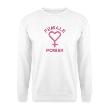 GIRL POWER – CŒUR DE FORCE ! ♀ SŒURS FILLES - Sweat-shirt Unisexe - blanc - Devant