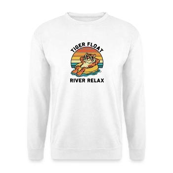 Tiger Buoy Retro Tiger Float River Relax - Unisex Sweatshirt - white - Front