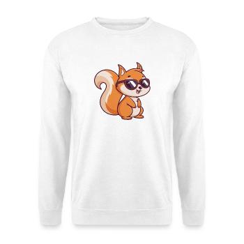 Écureuil chic lunettes soleil - Sweat-shirt Unisexe - blanc - Devant