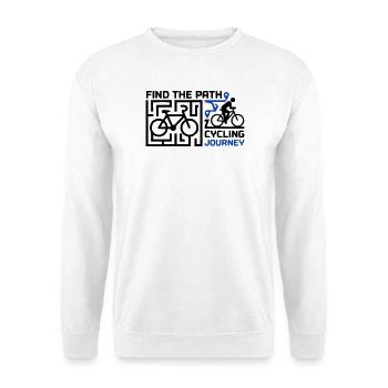 Fahrrad Labyrinth Tour Schriftzug - Unisex Pullover - Weiß - Vorne