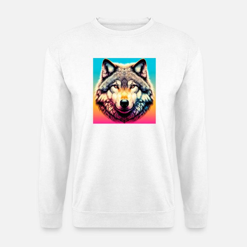 Wolf - Unisex Pullover - Weiß