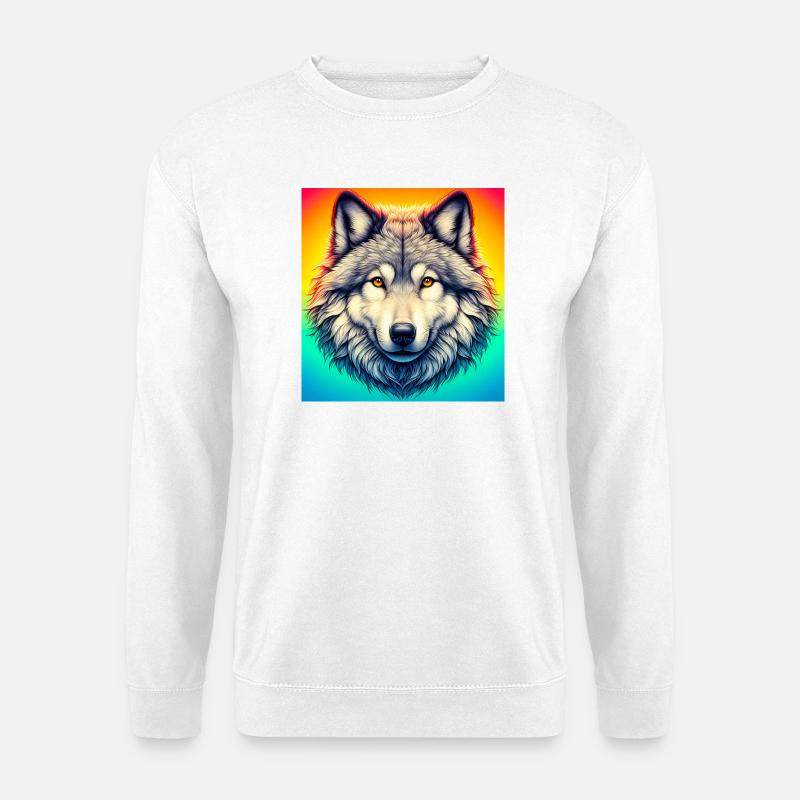 Wolf - Unisex Pullover - Weiß