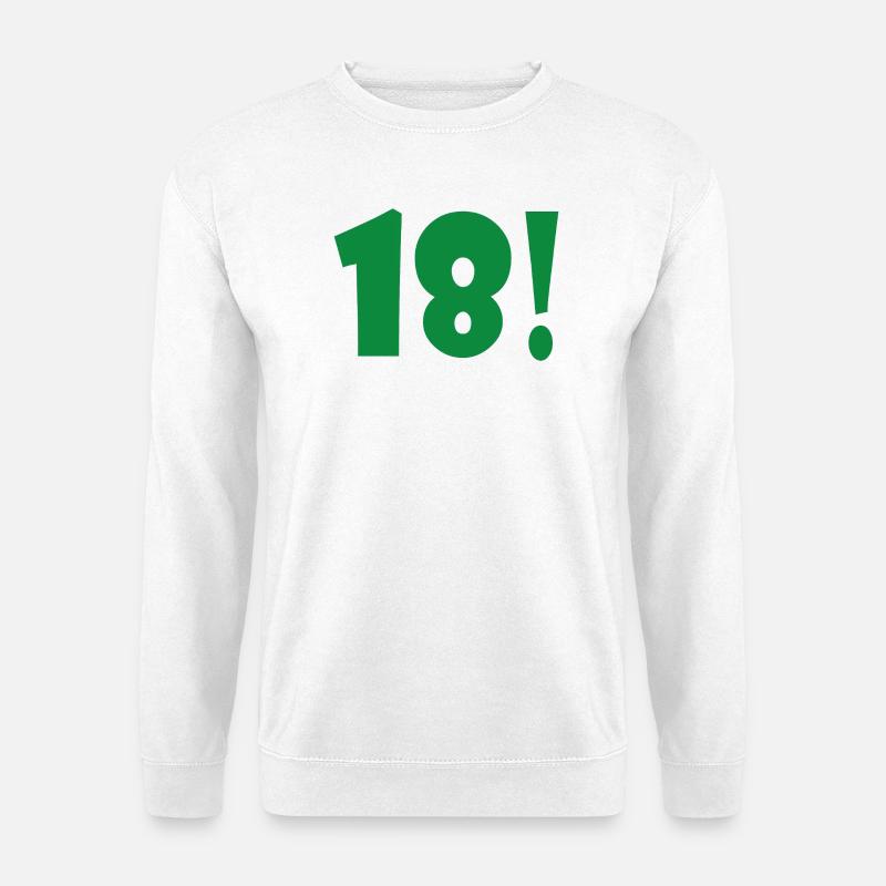 Grün 18! Exklusivdruck - Unisex Pullover - Weiß