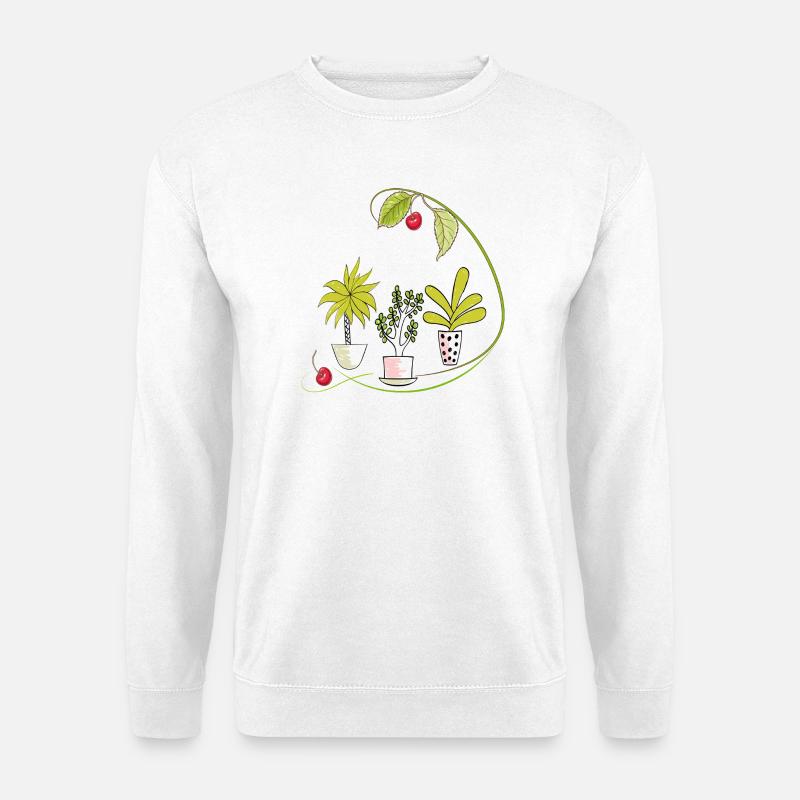 Blumen Fantasie - Unisex Pullover - Weiß