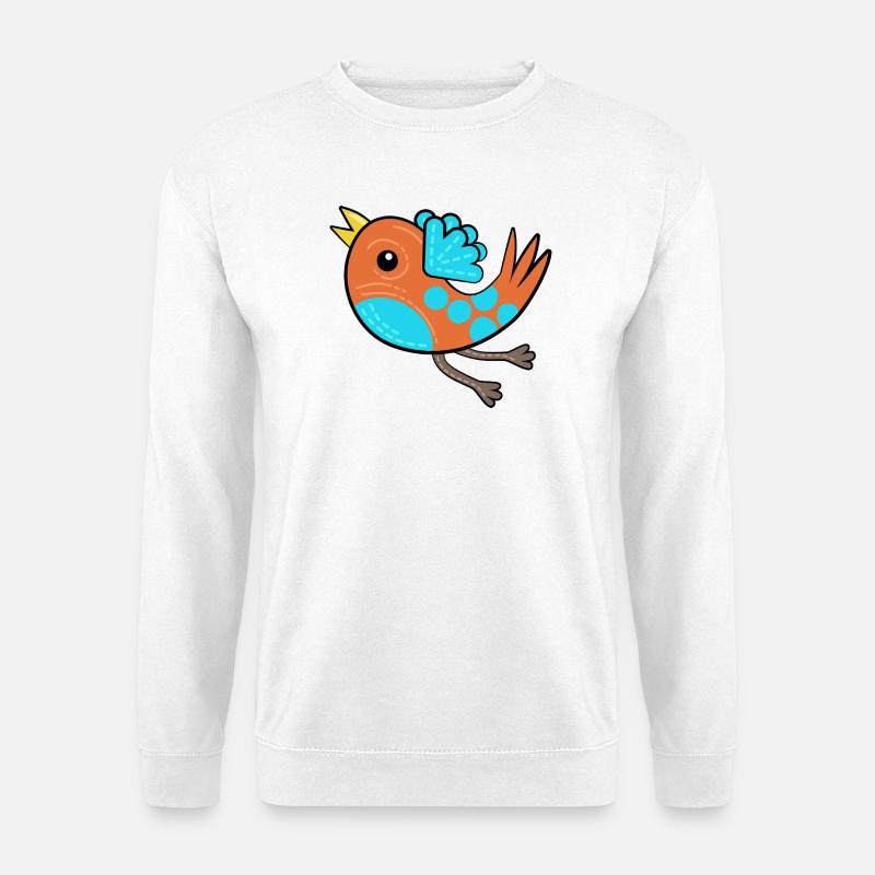 Litte Orange Bird - Unisex Pullover - Weiß