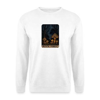 Mystischer Wald der Leuchtpilze - Unisex Pullover - Weiß - Vorne