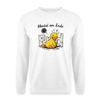 Chaos-Quietscheente  - Unisex Pullover - Weiß - Vorne
