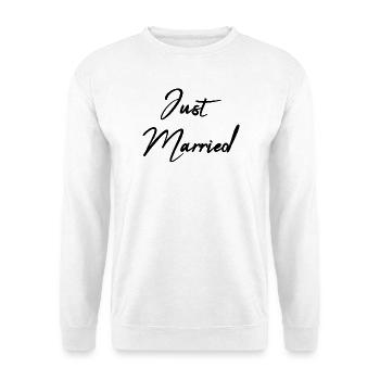 GERADE VERHEIRATET. Junggesellinnenabschied. VALENTINSTAG. PAAR - Unisex Pullover - Weiß - Vorne