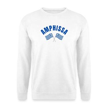 Amphissa Greek Flags  - Unisex Sweatshirt - white - Front