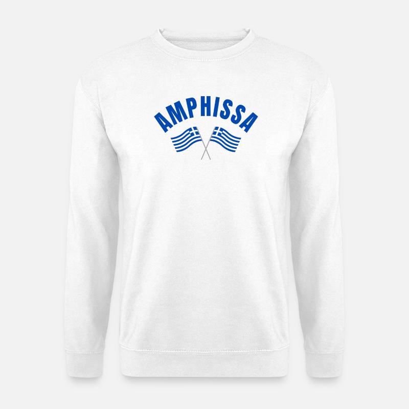 Amphissa Drapeaux grecs - Sweat-shirt Unisexe - blanc