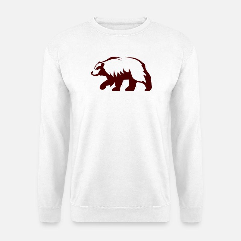 Forest Bear Silhouette - Unisex Sweatshirt - white