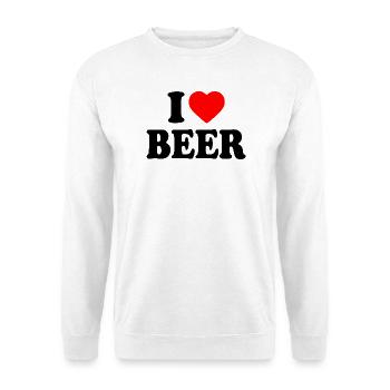 I love beer - Unisex Sweatshirt - white - Front