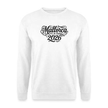 Palmier de Majorque 2026 - Sweat-shirt Unisexe - blanc - Devant