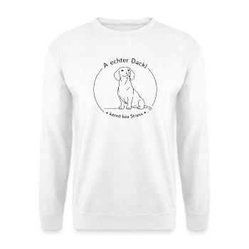 dackel kennt koa stress - Unisex Pullover - Weiß - Vorne