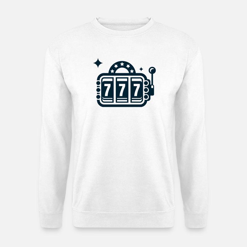 Retro Slot 777 Neon - Unisex Pullover - Weiß