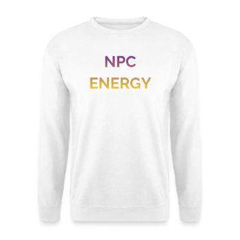 NPC Energie Gradient Logo - Unisex Pullover - Weiß - Vorne - Alina (178cm) & Michal (187cm)