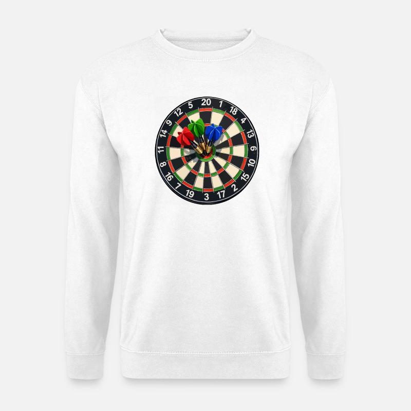Cible de fléchettes Trois fléchettes - Sweat-shirt Unisexe - blanc