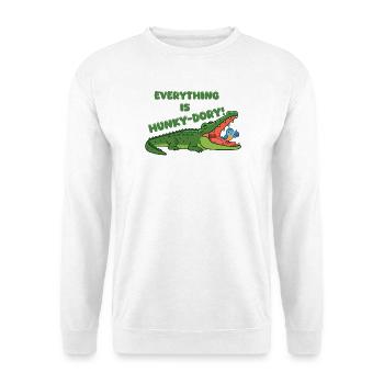 Tout est un crocodile de type « Hunky-Dory » - Sweat-shirt Unisexe - blanc - Devant