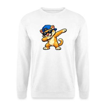 Cougar en train de dabber - Sweat-shirt Unisexe - blanc - Devant
