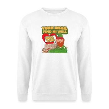 Yorr E-Mail Find Mi Well – Gnom-Humor - Unisex Pullover - Weiß - Vorne