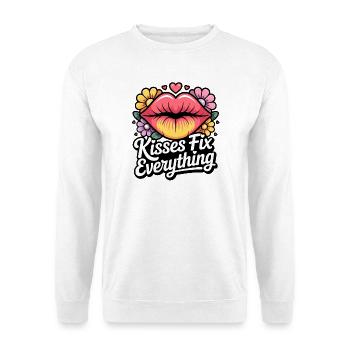 Kisses and hugs heal everything - Unisex Sweatshirt - white - Front