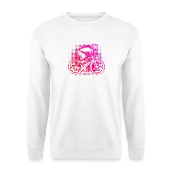 Geschenkidee für einen Roadbike mit Roadbike - Unisex Pullover - Weiß - Vorne - Alina (178cm) & Michal (187cm)