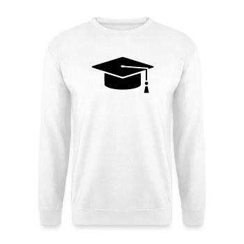 Graduation Cap Absolvent Logo - Unisex Pullover - Weiß - Vorne