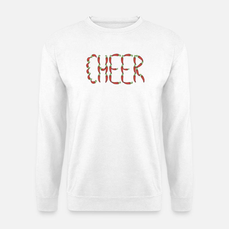 Chilli pepper cheer - Unisex Sweatshirt - white