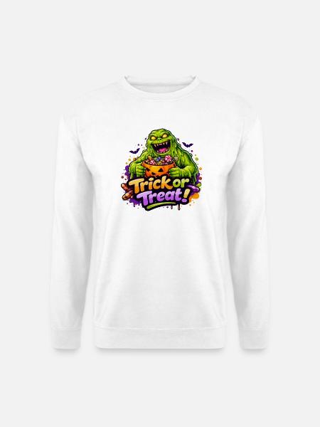 Slime Monster Trick-or-Treat - Unisex Sweatshirt - white