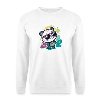 Panda Pop Pink Glasses - Unisex Sweatshirt - white - Front